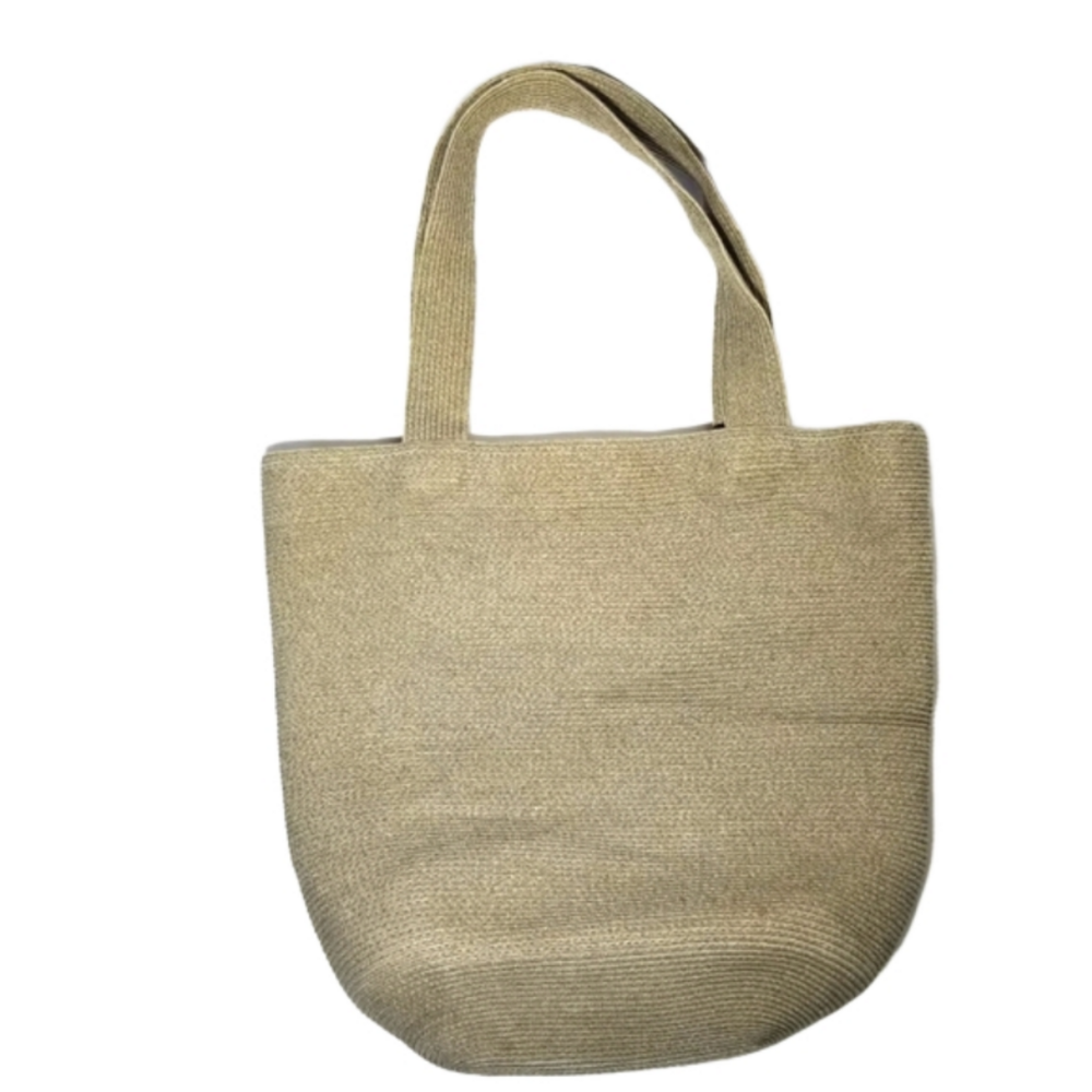 Eric Javits New York Woven Straw Tote Purse Handbag 2 Straps Beach Coastal Bag